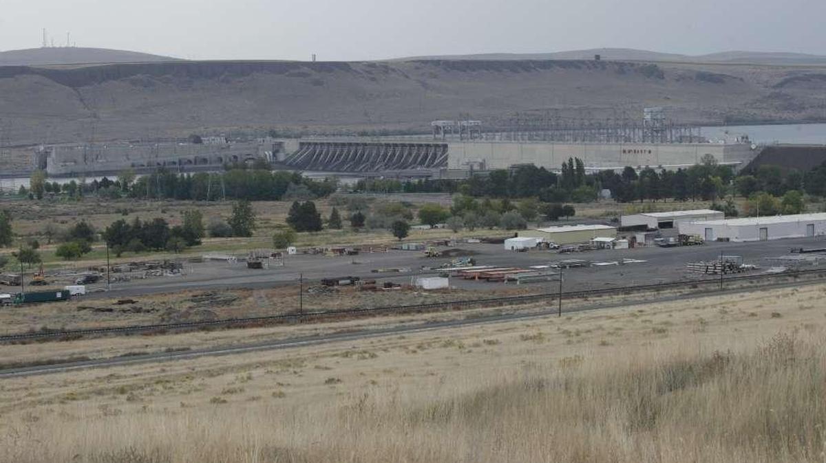High water in streams and tributaries has caused floating wood to accumulate upriver from McNary Dam on the Columbia River.