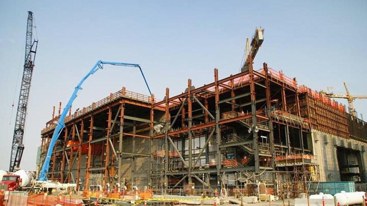 Among the projects the Washington State Department of Ecology regulates is the Hanford vitrification plant, including the High Level Waste Facility shown here.