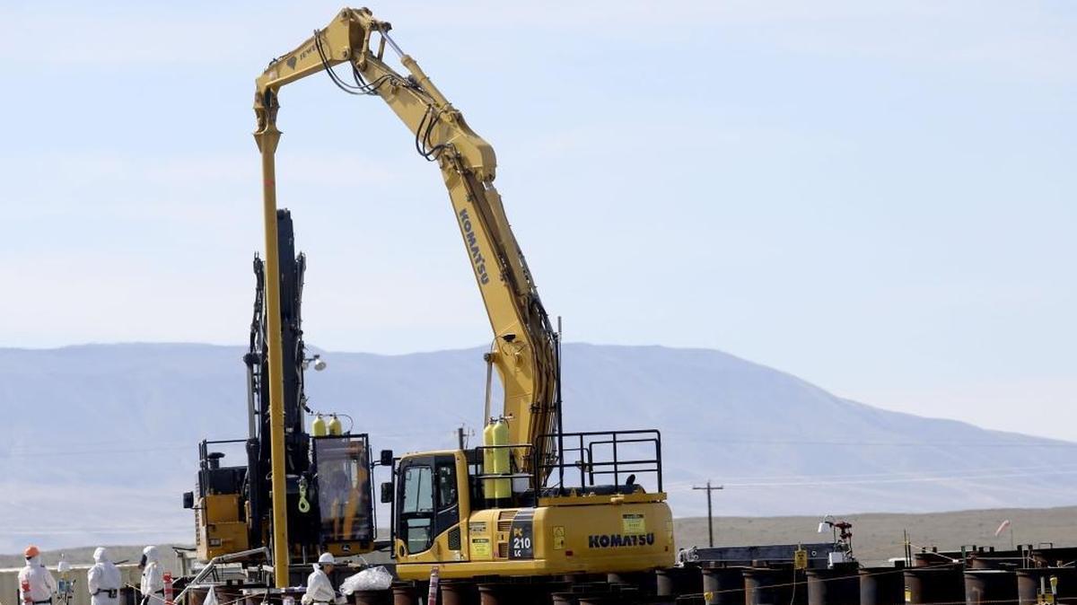 Workers at the Hanford 618-10 Burial Ground north of Richland were issued a precautionary take cover order Wednesday after a drum began smoking during cleanup work. There were no radiation releases associated with the incident.