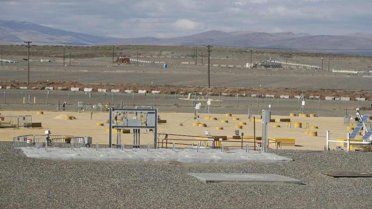 
Liquid is being evaporated from inside a leaking underground tank in the Hanford T Tank Farm, shown here.
