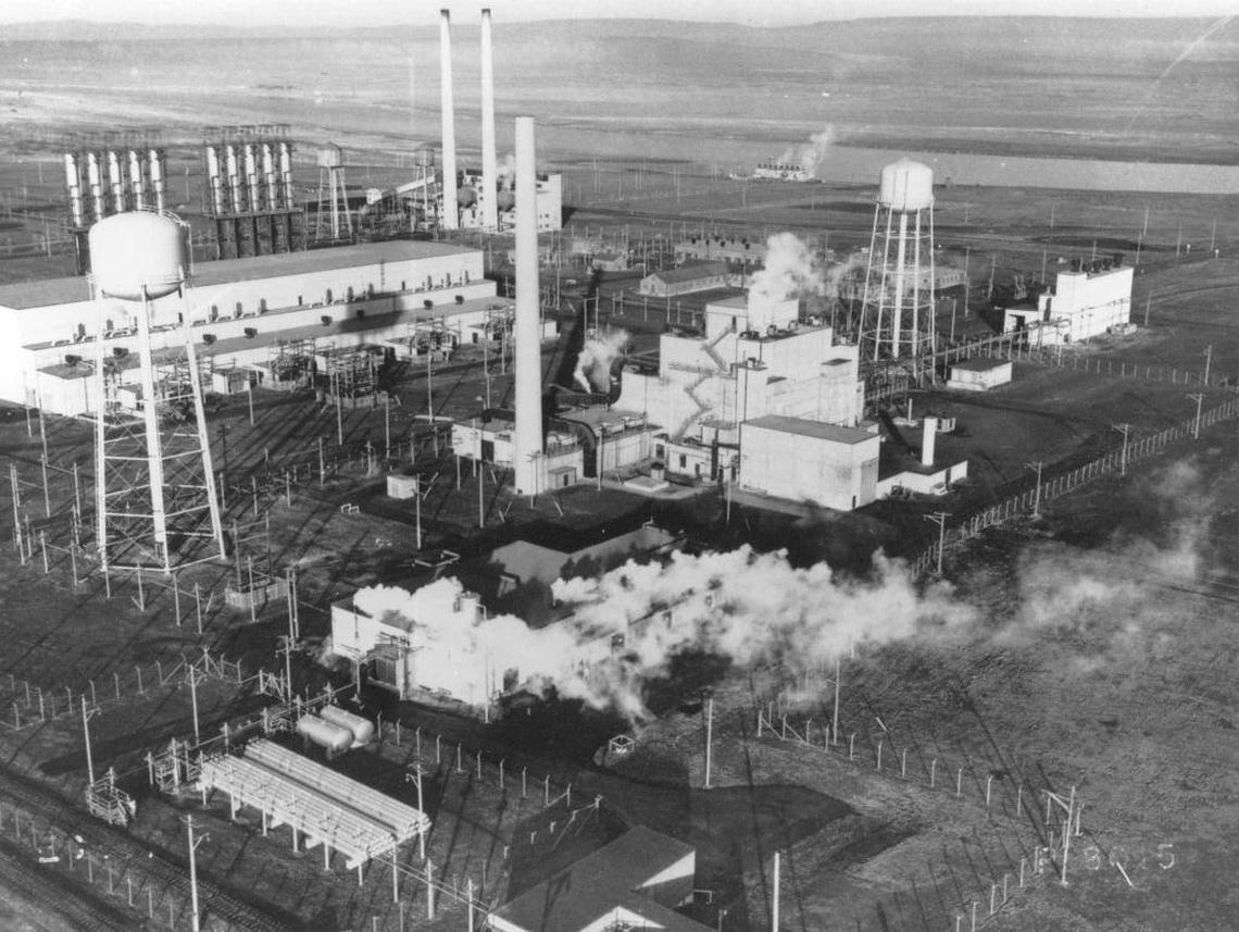 The Tri-Cities history is linked to the atomic bomb, after B Reactor at the Hanford nuclear reservation, shown circa 1944-45, began operating as the world’s first production-scale reactor. It produced plutonium used in the bomb dropped on Nagasaki, Japan.