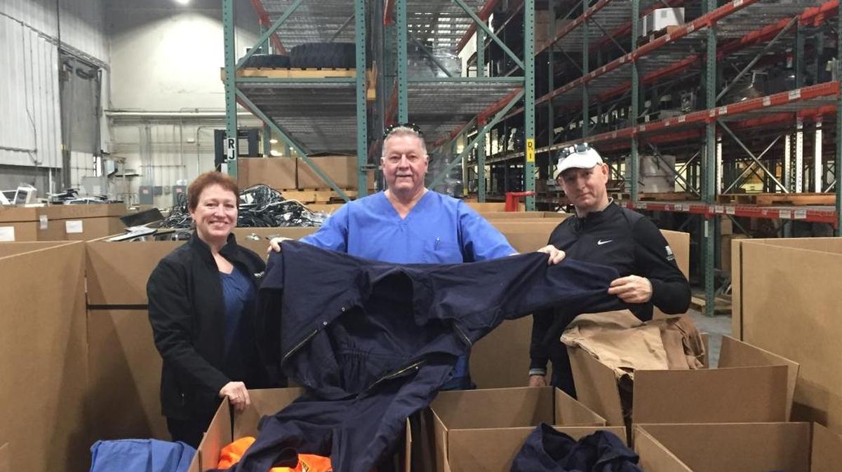Excess Hanford industrial clothing has been donated to veterans looking for jobs.