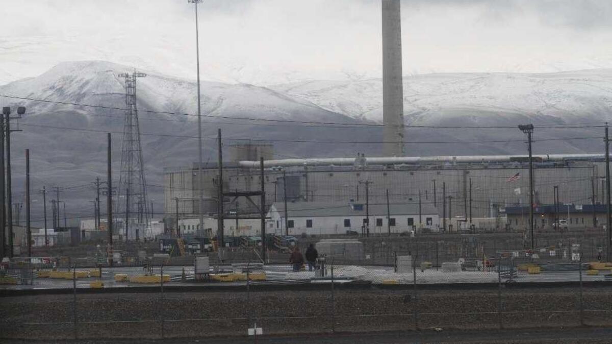 The TY Tank Farm, which is near where a suspicious odor was reported Tuesday, is shown in winter.