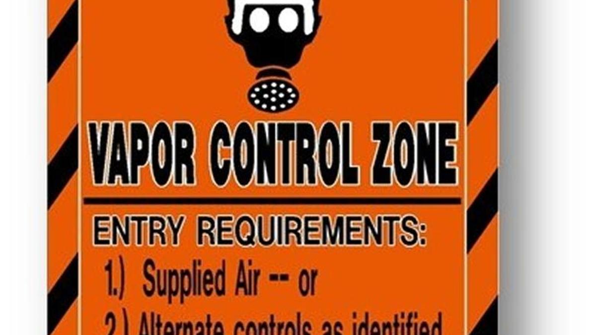 Areas with the highest potential for chemical vapors at Hanford are posted and workers must wear supplied air respirators.