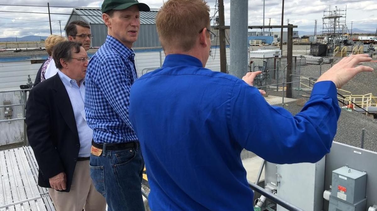 Sen. Ron Wyden, D-Ore., recently toured the Hanford tank farms to learn more about chemical vapors and other topics.
