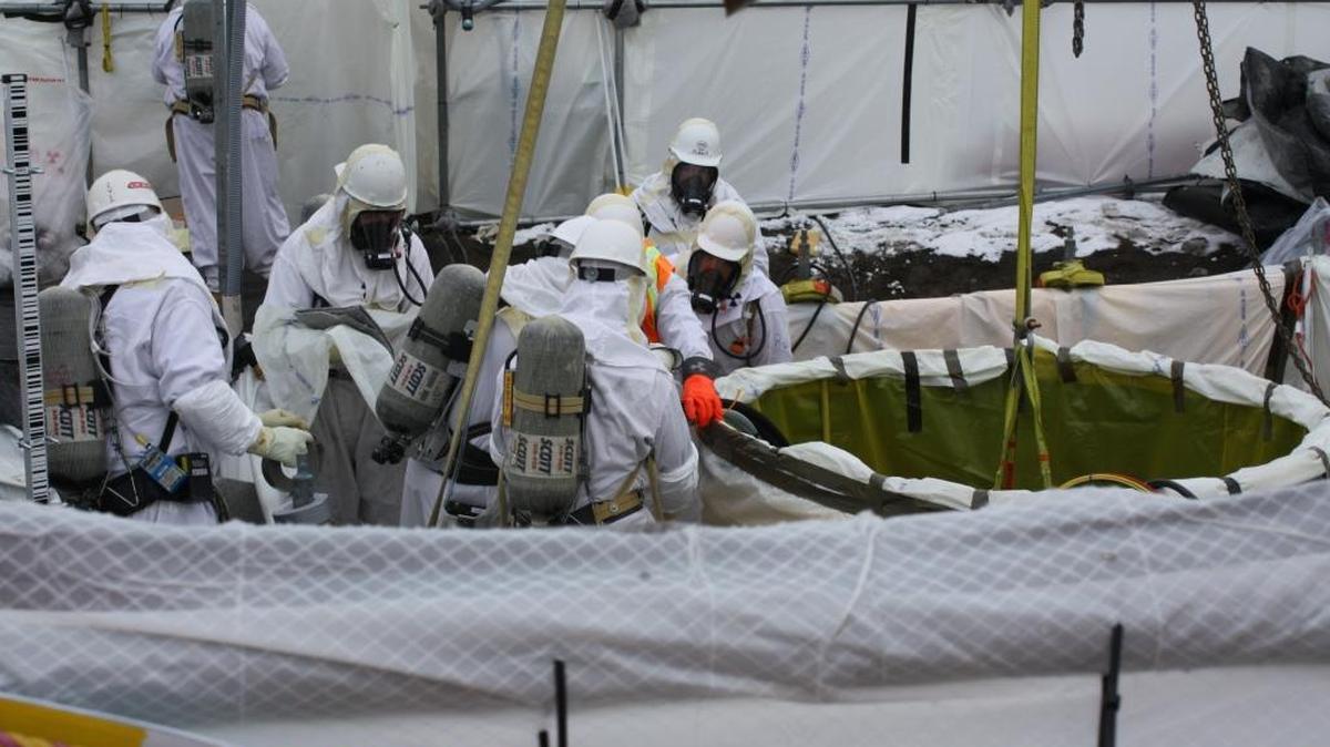 Supplied air respirators are being used for most work in the Hanford tank farms to protect workers from chemical vapors.