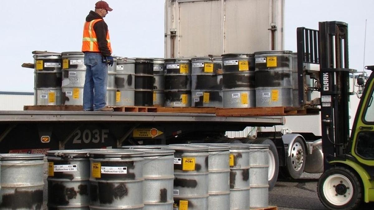 Hanford waste is prepared for shipment to Perma-Fix Northwest in Richland for treatment.