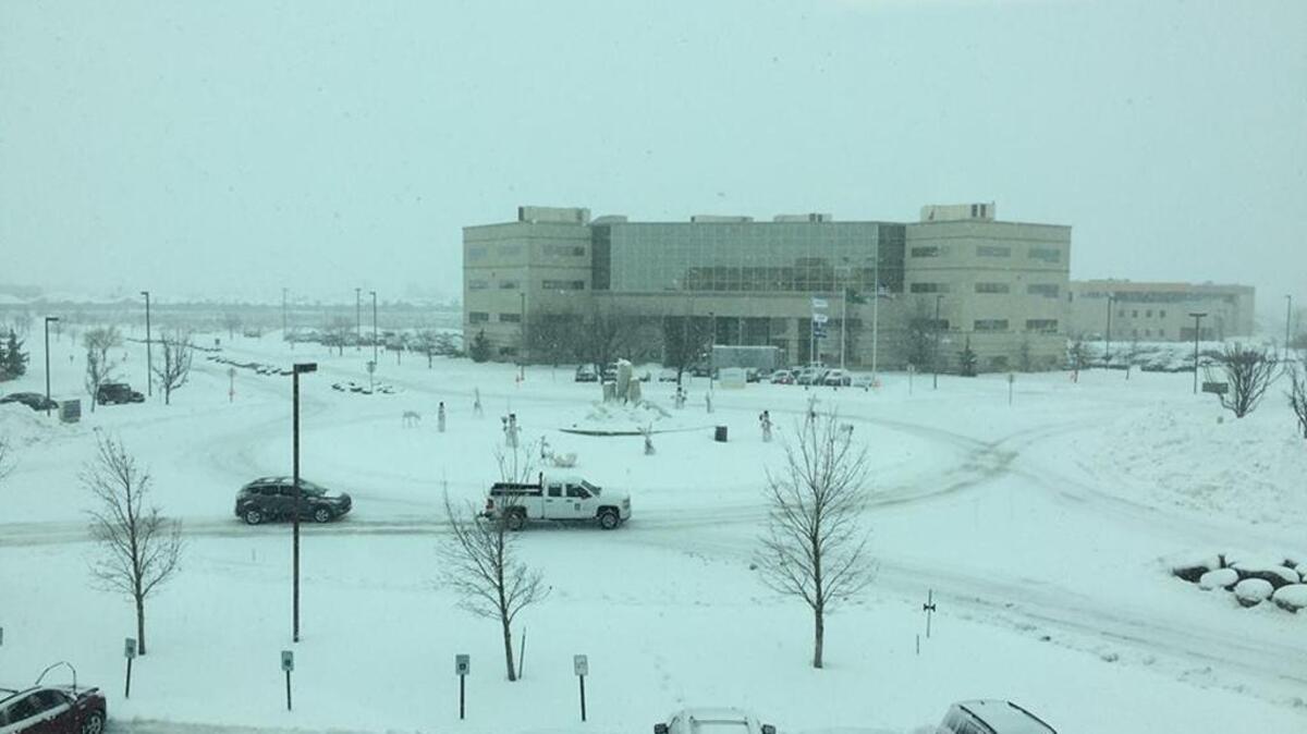 Hanford workers were being sent home early Wednesday due to weather.