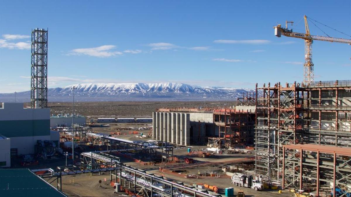 The Hanford vitrification plant is being built in central Hanford to glassify radioactive waste now held in underground tanks for permanent disposal.