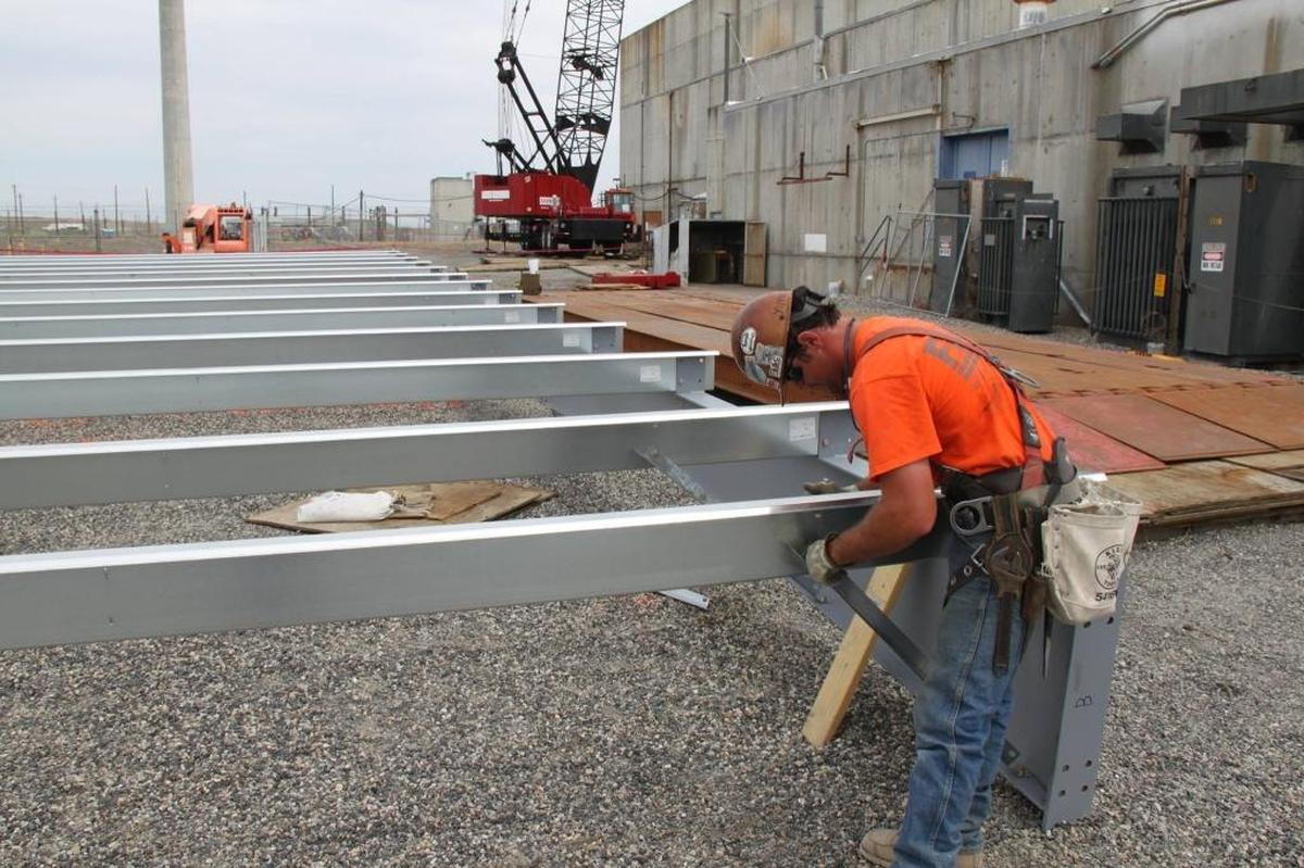 The roof of the defunct REDOX processing plant at Hanford was replaced in 2017 to protect the highly contaminated plant until it can be demolished.