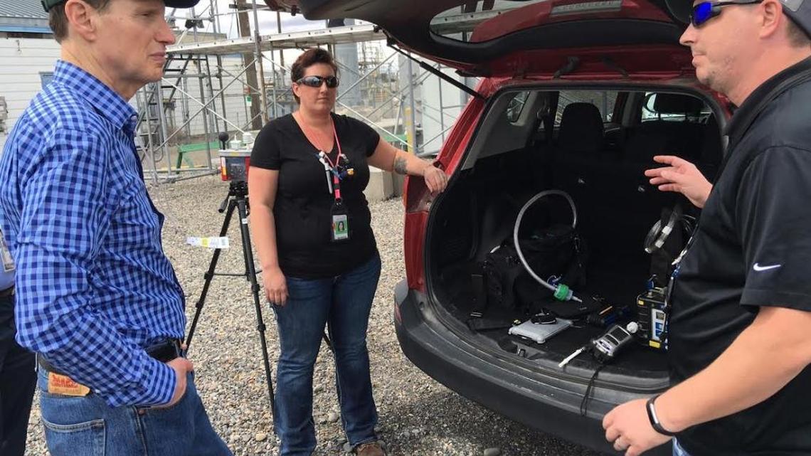 Sen. Ron Wyden, D-Ore., was briefed on Hanford tank farm safety during a visit in May that focused on worker exposure to chemical vapors.
