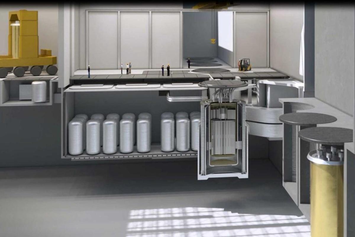 A drawing shows how the core-unit of Terrestrial Energy’s Integral Molten Salt Reactor might look.