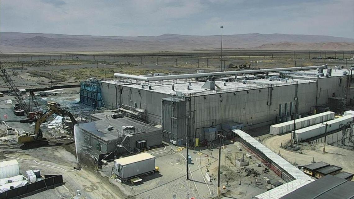 Demolition is shown as it started on July 26 on one of the least contaminated portions of Z Plant and Hanford’s Plutonium Finishing Plant.