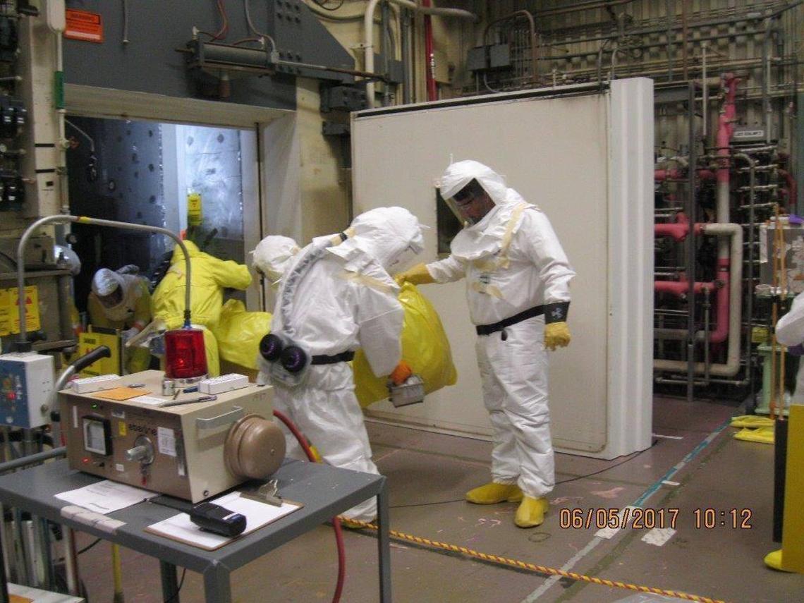 Hanford workers had removed most of the smaller radioactive debris from the 324 Building’s airlock by 2017 to allow easier access to the building’s highly contaminated hot cells.