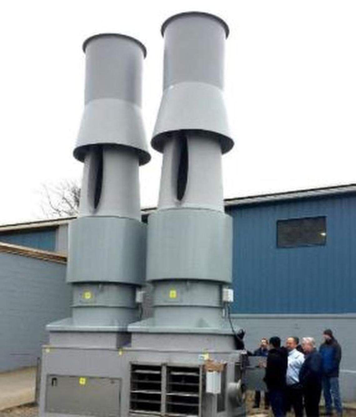 Testing is being done for Hanford use of a high velocity fan system that could mix chemical vapors with air and expel them at high speed well above the air that workers breathe.