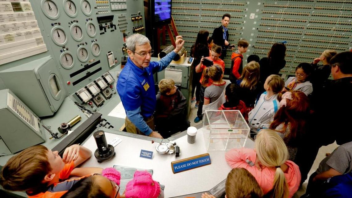 Students tour historic B Reactor, the world’s first production-scale nuclear reactor, at the Hanford Site. It is part of the Manhattan Project National Historical Park.