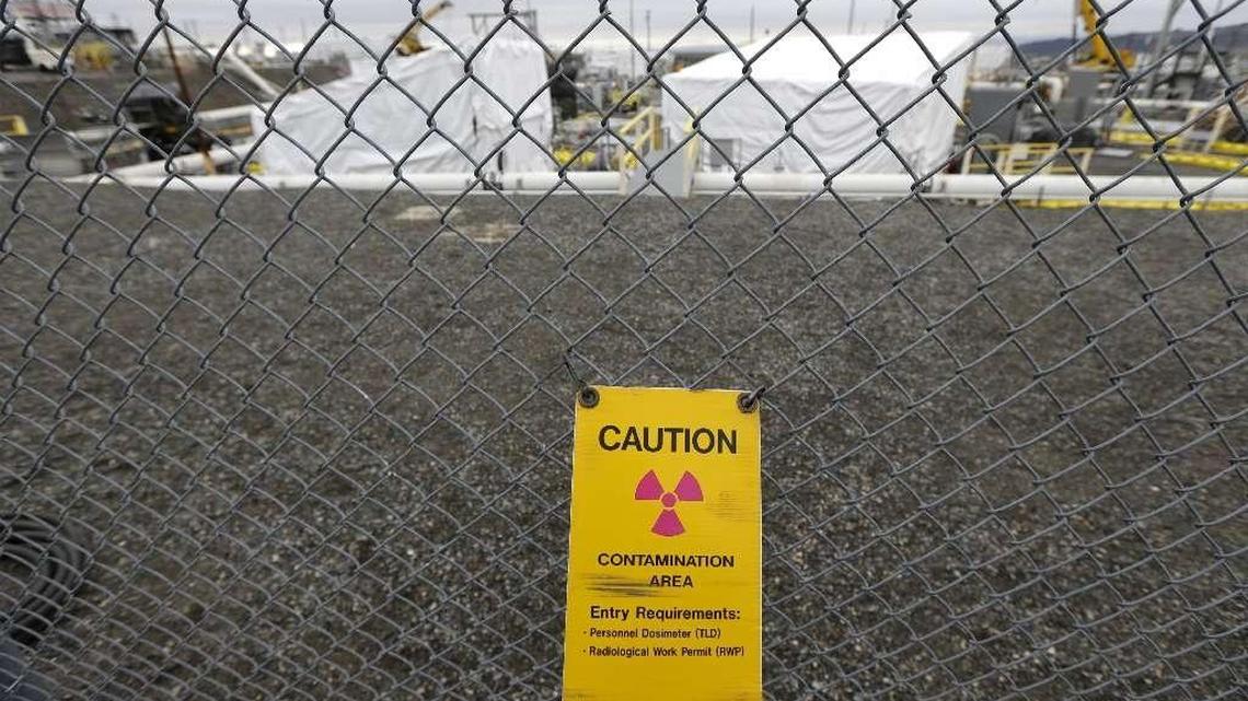 Radioactive contamination was found on the skin of at least seven Hanford tank farm workers Tuesday morning.