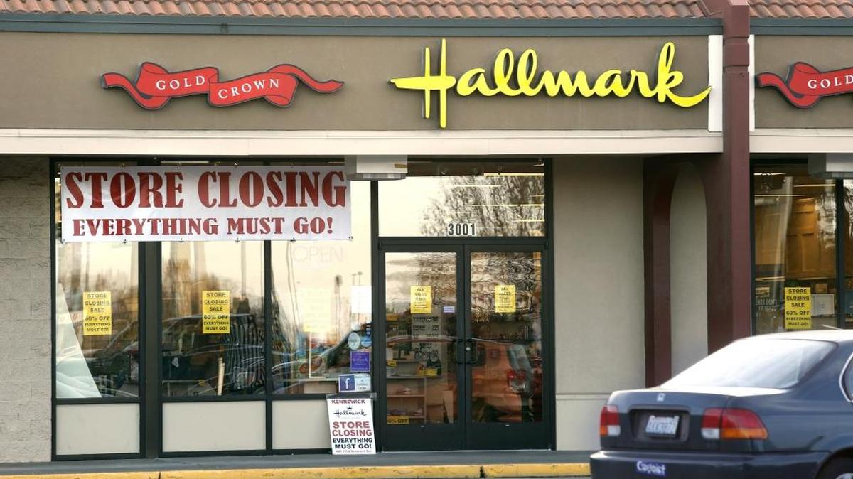 The Crest Hallmark Gold Crown store at 3001 W. Kennewick Ave. in Kennewick is selling off its inventory in preparation of closing by early next week.