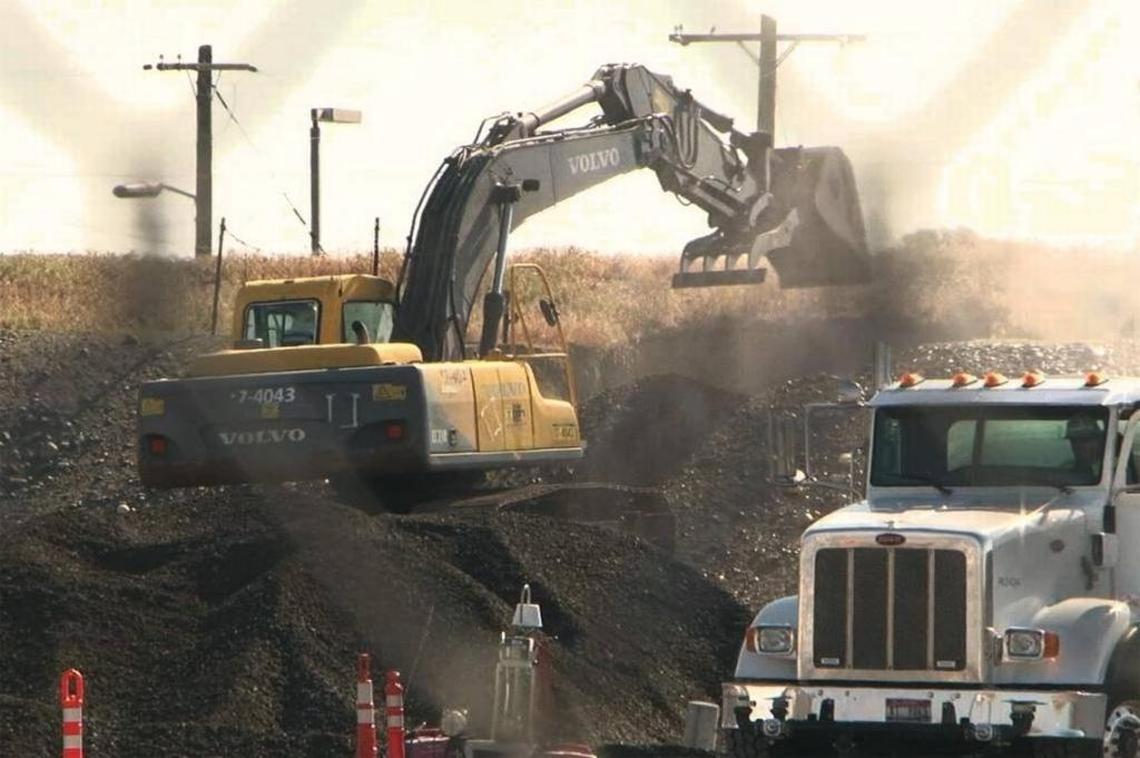 Some 53 truckloads of sand and soil were used in May 2017 to temporarily fill a breach in a Hanford tunnel storing railcars loaded with equipment that was highly contaminated with radioactive waste. The tunnel has since been filled with concrete-like grout.