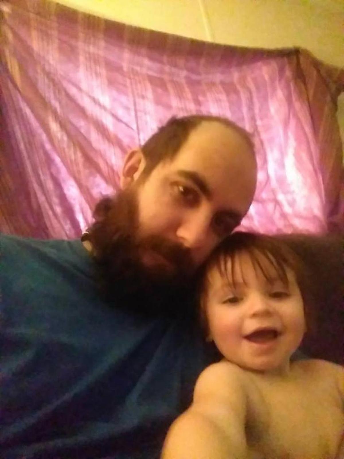 Richard Stith and his son Dominic, 2.