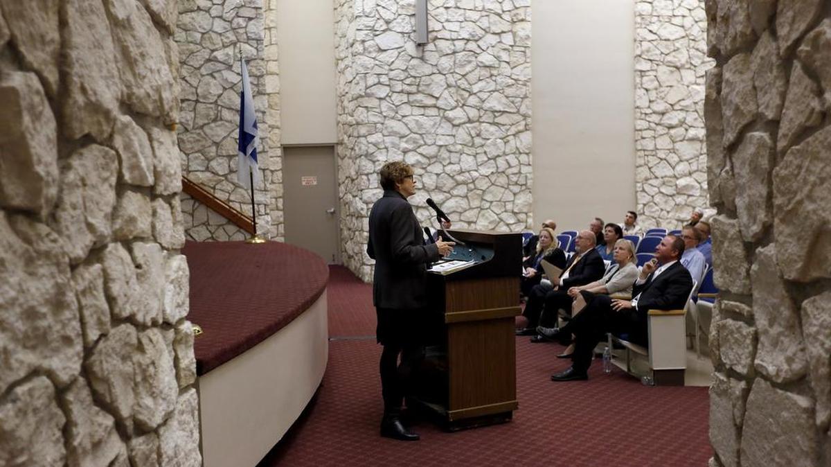 Architectural Historian Susan Boyle, with BOLA Architecture & Planning, speaks Thursday during the Richland U.S. Courthouse and Federal Building’S 50th Anniversary Celebration in the building’s auditorium. A series of special events will take place throughout November to celebrate the building’s anniversary. See www.gsa.gov/r10 for more details.