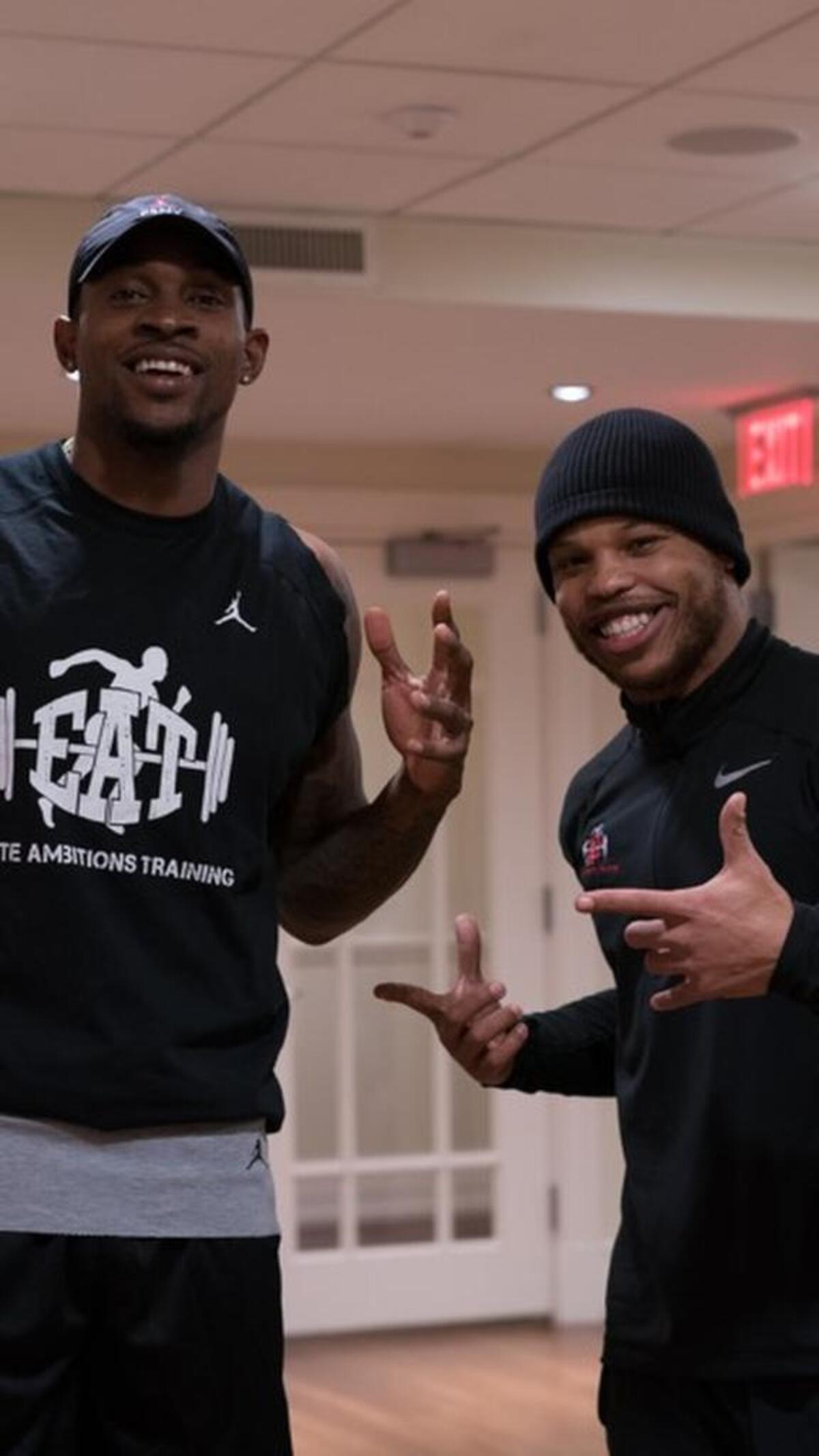 February 2, 2018 - Trainer Steven Whitehead, right, has worked with Philadelphia Eagles receiver Alshon Jeffery for 18 months.