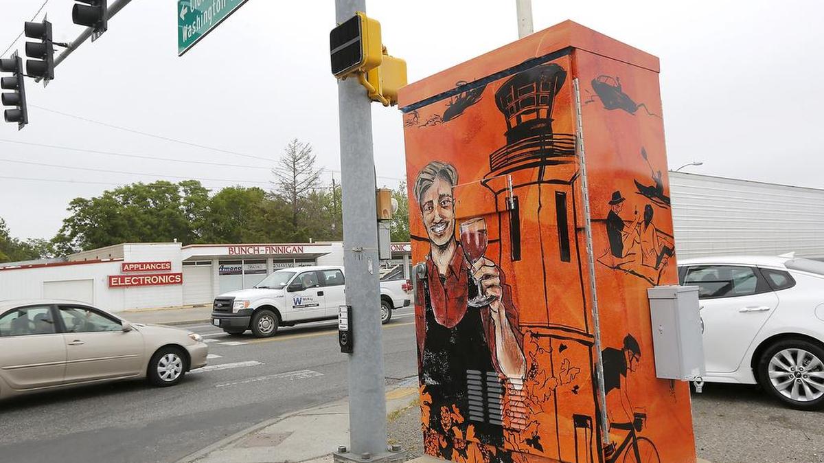 The Historic Downtown Kennewick Partnership is sponsoring a project to transform 13 traffic signal control boxes into artwork along Columbia Drive.