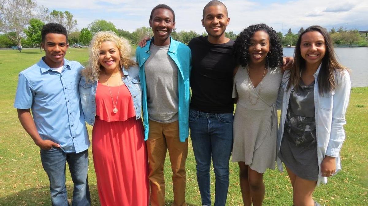 From left, Kevin Augustine, Jazmin Grant-Ruud, Abum Okemgbo, Ryan Wagstaff, Mariah Johnson and Celeste Jones received scholarships through the Afro-Americans for an Academic Society.