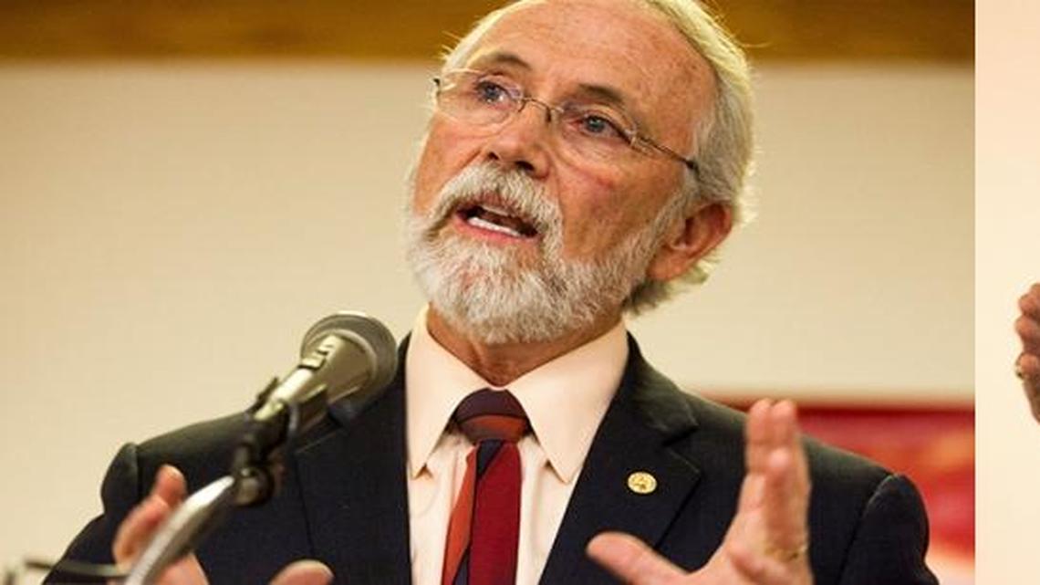 Clint Didier, right, challenged his fellow Republican, Rep. Dan Newhouse, for the 4th Congressional District seat.