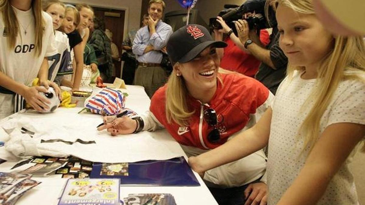 
Olympic gold medalist Hope Solo participated in a day in her honor in 2008 in Richland.

