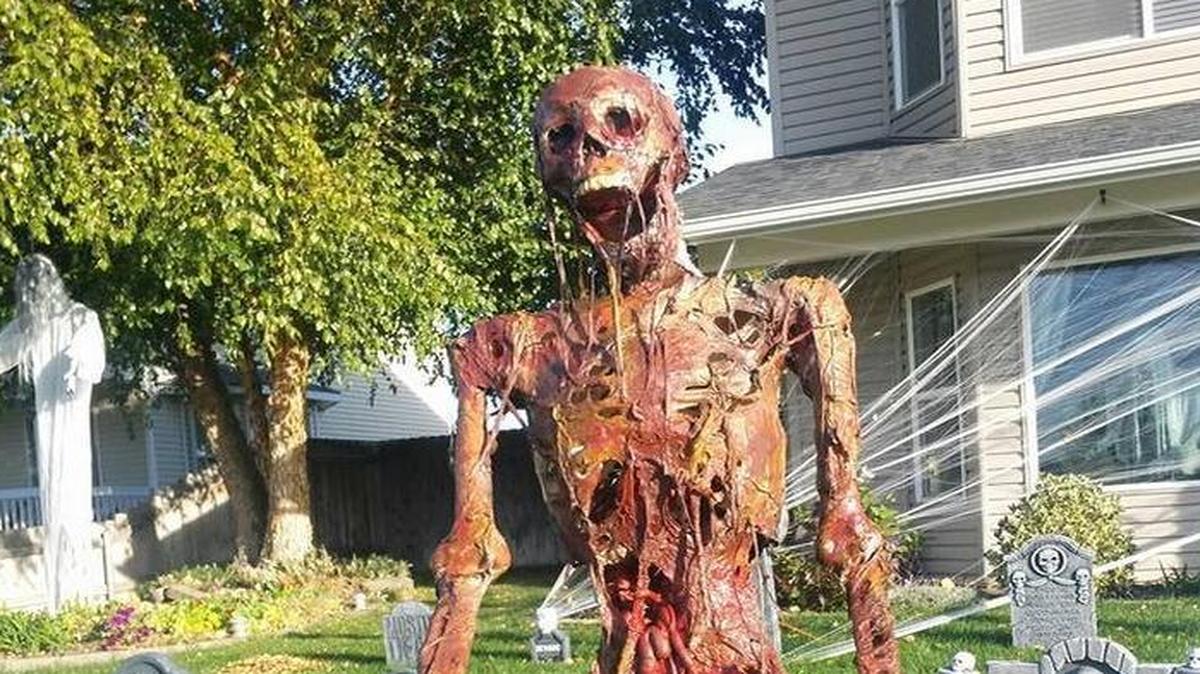 Rachel and Burt Lovejoy’s zombie went missing Monday from the Pasco family’s yard.