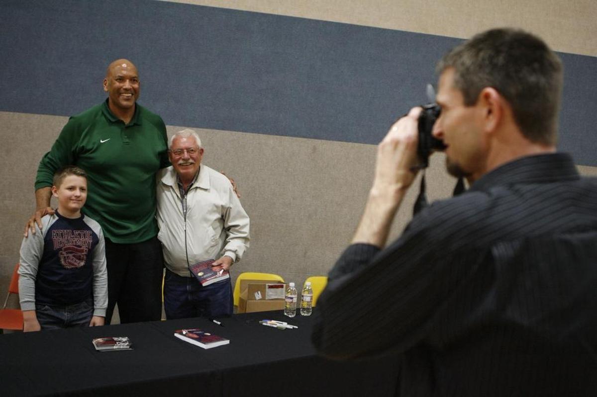 James Donaldson, a former NBA player and All-Star, spoke to about 20 people in April 2011 at Central United Protestant Church in Richland to promote his book and Ignite Youth Mentoring.