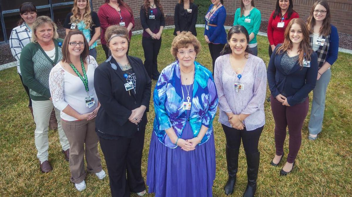 The Good Shepherd Health Care System has received the Critical Access Hospital Recognition certificate. Juli Gregory, director of education, in center front, is accompanied by, clockwise, Cyndelle Deleon Wood, A. Summer Crane, Ina Abercrombie, Jessica McKay, Whitney Craig, Corrina Herrera, Nichole Cribbs, Kathy Thomas, Vanessa Licea, Tricia Wattenburger, Maritza Madrigal-Guzman, Elizabeth Sperr, Beth Thomas and Alyssa Torres.