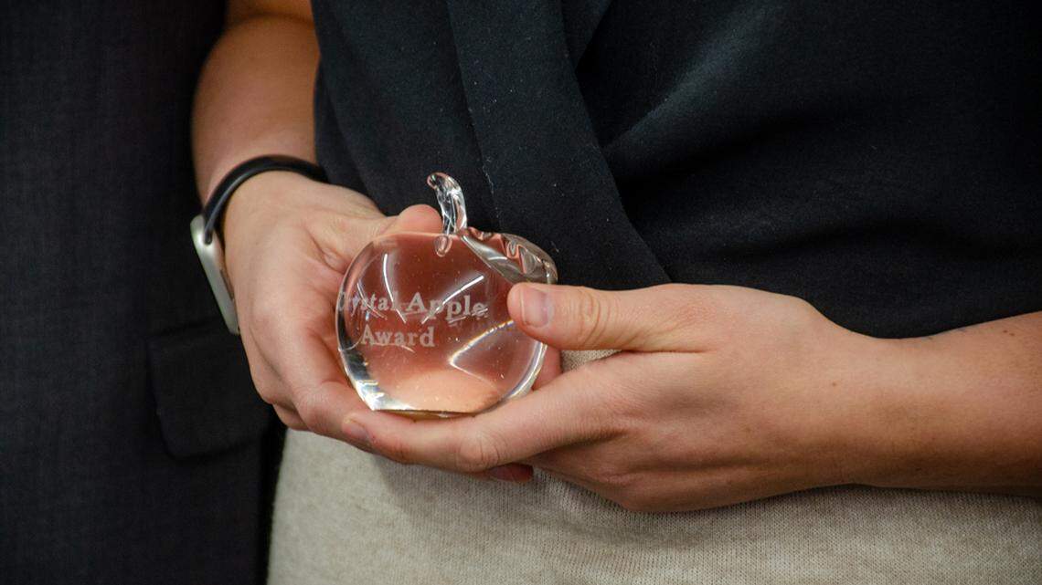 9 Tri-City teachers take home Crystal Apples. Late CTE leader also honored