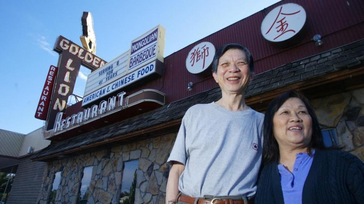 Ray Chin and his wife, Shirley, have owned and operated Ray’s Golden Lion in the Richland Uptown Shopping Center for more than 50 years. They are shown here in 2005.