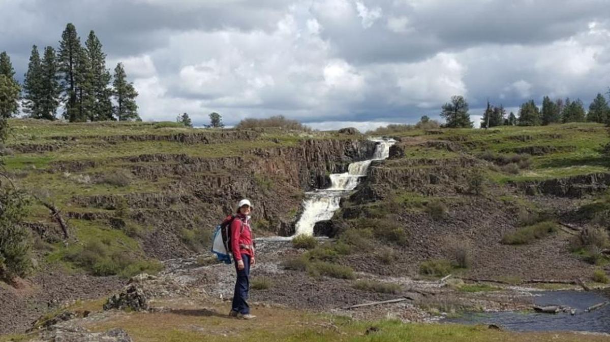 Hog Canyon Falls is one of the hidden surprises just five to ten minutes off the highway at the north end of Hog Canyon Lake, part of an 8,000-acre parcel near Fishtrap.