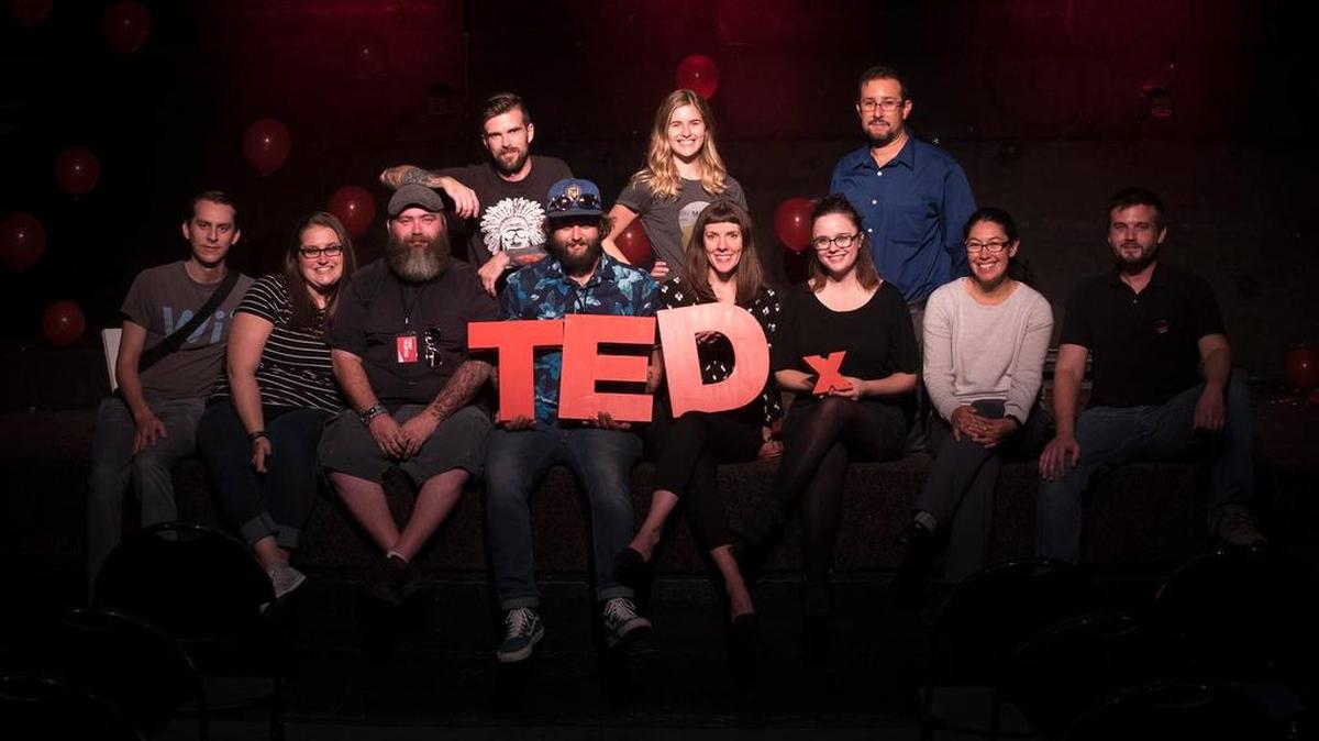A team of volunteers led by Jess Stangeland put together TEDxRichland, the first-ever TEDx conference in the Tri-Cities. Back row from left: Nick Thompson, Alissa Petersen, Davin Diaz. From row from left: Ethan Shotz, Anya Piper, Aaron Piper, Wain Wright, Jess Stangeland, Deanna Boyle, Natalia Luera and Joshua Short. Not pictured are Daria Naidenov, Elissa Burnley, Emily Richman and John Roach. Videos from the event will be posted soon.