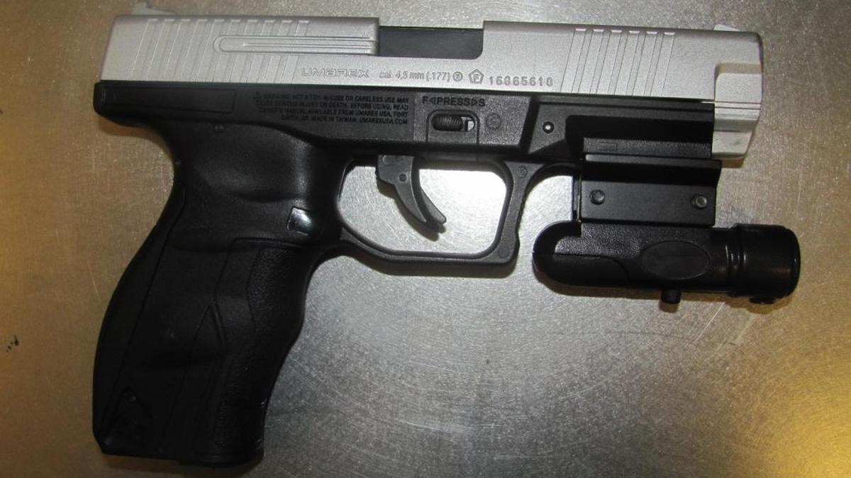 File photo of an Umarex 40XP BB pistol.