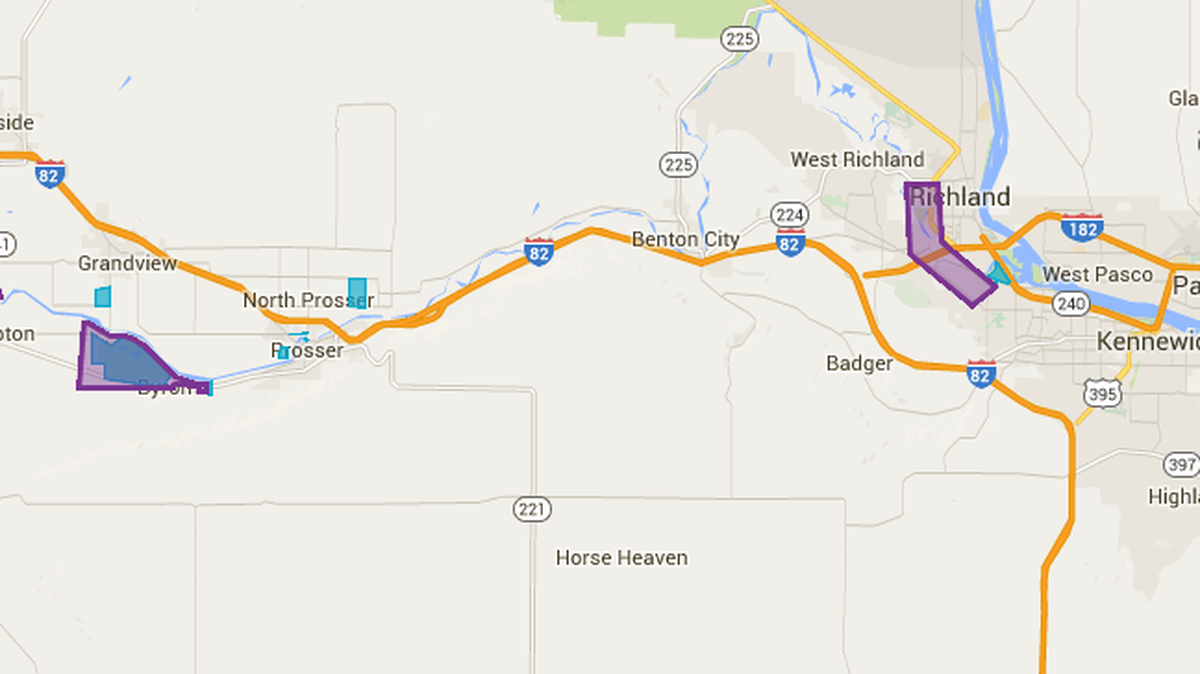 Locations to be sprayed are shown in purple.