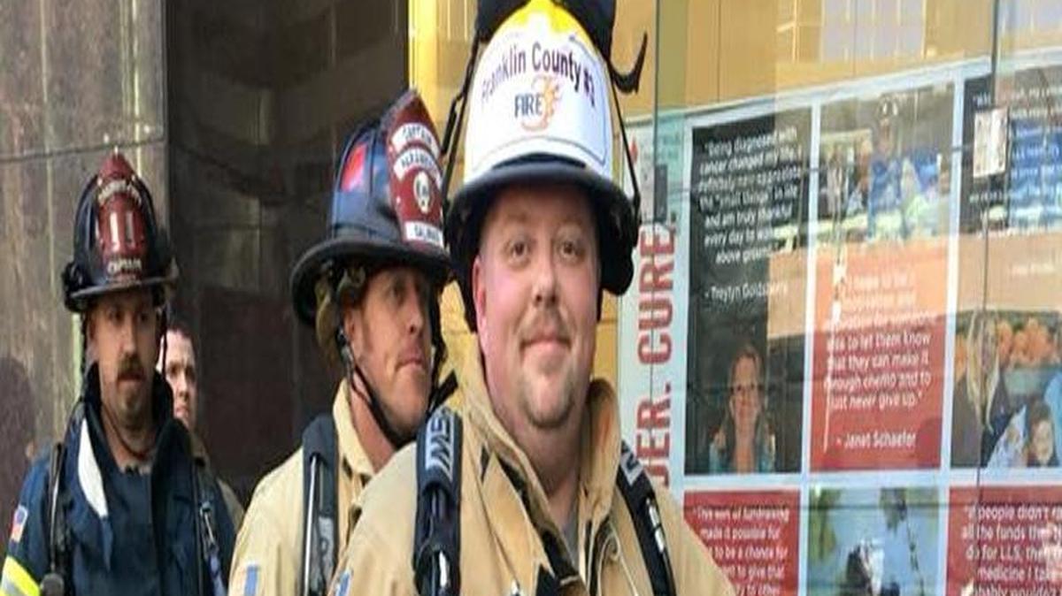 Franklin County Fire District 3 firefighters plan to head up the steps during the annual Scott Firefighter Stairclimb.