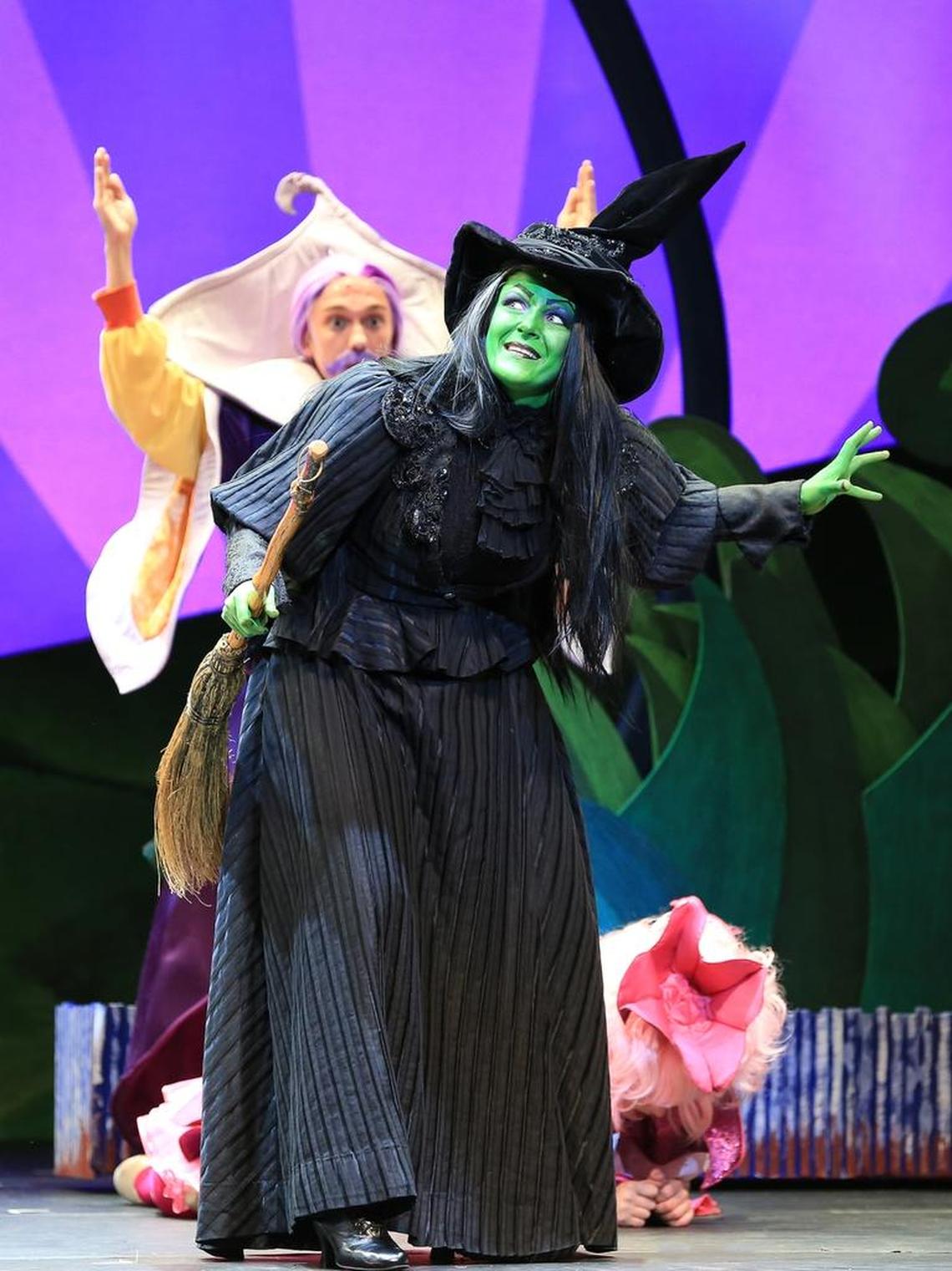 Emily Perzan as the Wicked Witch of the West in the national tour of The Wizard of Oz, which stops in Kennewick on Dec. 7.