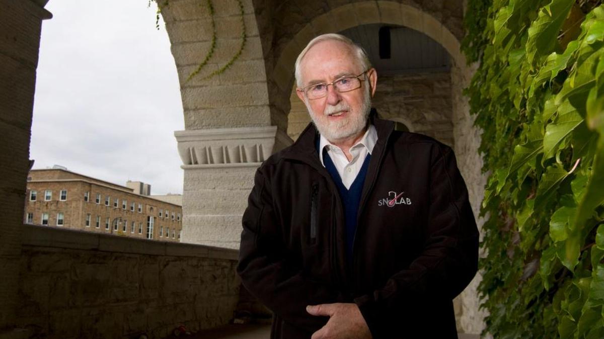 
Arthur McDonald, a professor emeritus at Queen’s University. He and Takaaki Kajita of Japan are co-winners of the 2015 Nobel Prize in Physics for showing that particles called neutrinos spontaneously change from one type to another.
