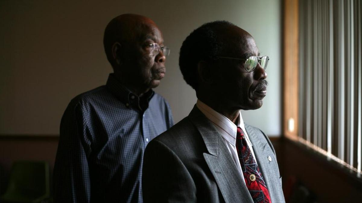 Joe Jackson, left, and younger brother Webster Jackson both served the city of Pasco for decades. Joe, who died Saturday at 84, was Pasco’s first black mayor during his 21 years on city council. Webster retired in 2006 as administrative services director after more than 30 years with the city. The two, pictured here in 2006, were grand marshals for Pasco’s Grand Old Fourth of July parade.