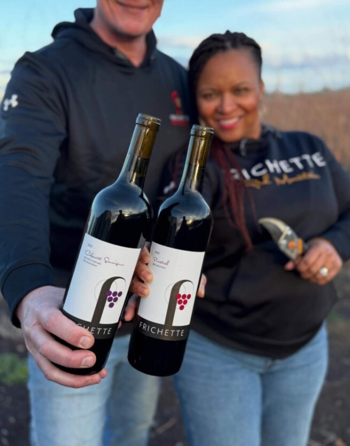 The husband and wife team of Greg and Shae Frichette opened their tasting room in 2013 and now produce almost 3,000 cases of wine, according to their website.
