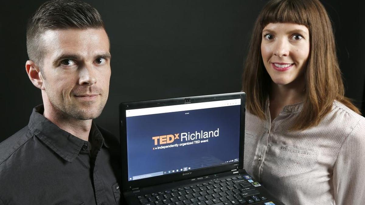 TEDxRichland event manager Nick Thompson, left, and lead organizer Jessica Stangeland are bringing a TEDx conference to Richland this fall.