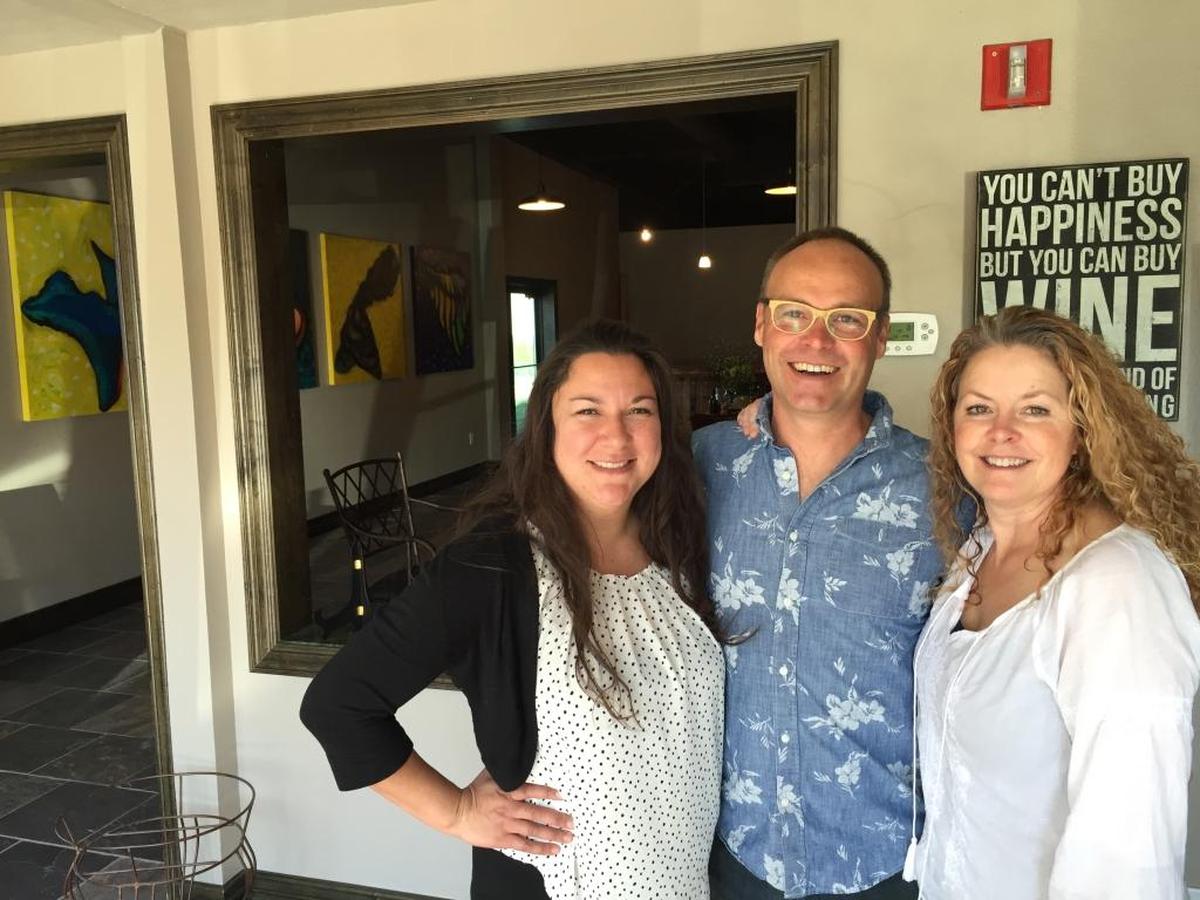 Owners of Wit Cellars, Cat Warwick, left, Flint Nelson and Gina Adams, recently purchase Gamache Vitner’s tasting facility in the Prosser wine village. They are scheduled to open at the new location in mid-July.