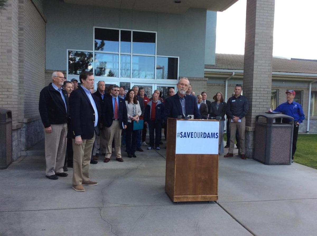 Rep. Dan Newhouse, R-Wash., met with business, agriculture, power and community leaders April 2 in Kennewick and then held a press conference on the court-mandated spill of more water from the lower Snake and lower Columbia River dams to start the next day.