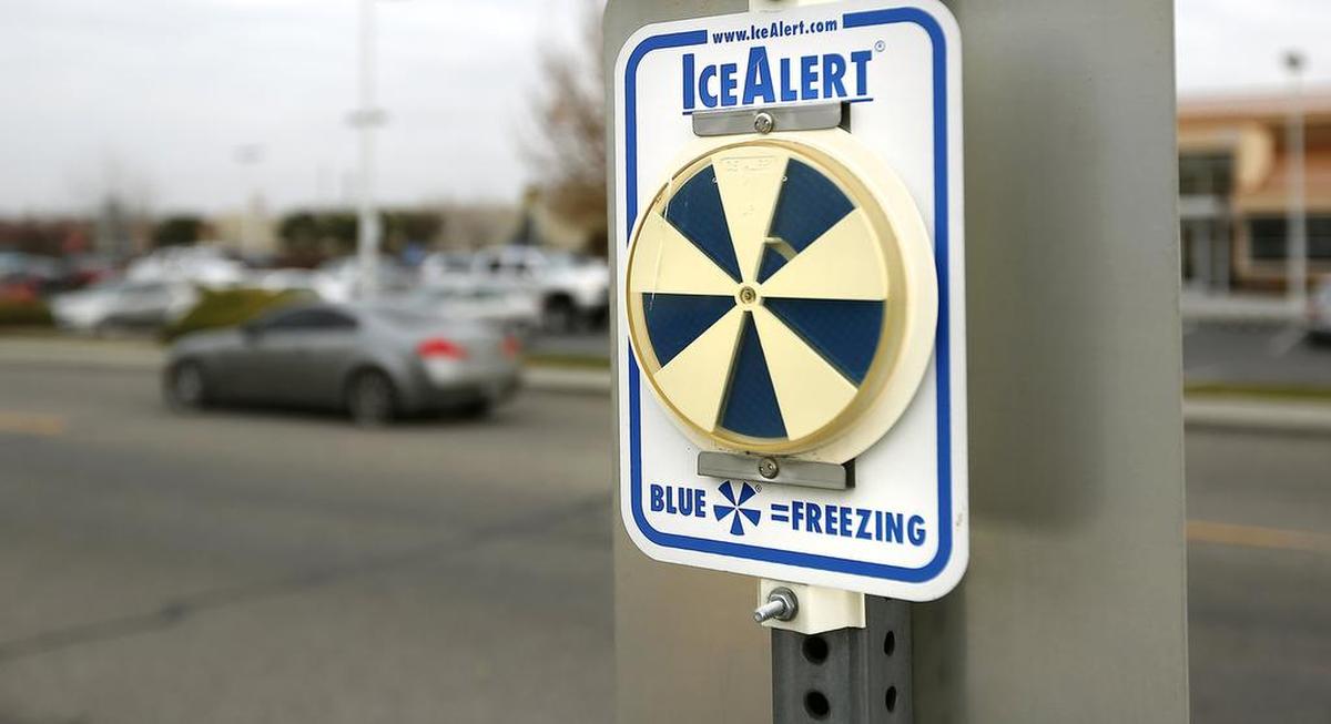 This warning sign alerts drivers to the potential of freezing conditions on area roadways around the Tri-Cities. The National Weather Service has issued winter weather advisory for mixed winter precipitation to fall overnight across the Mid-Columbia.