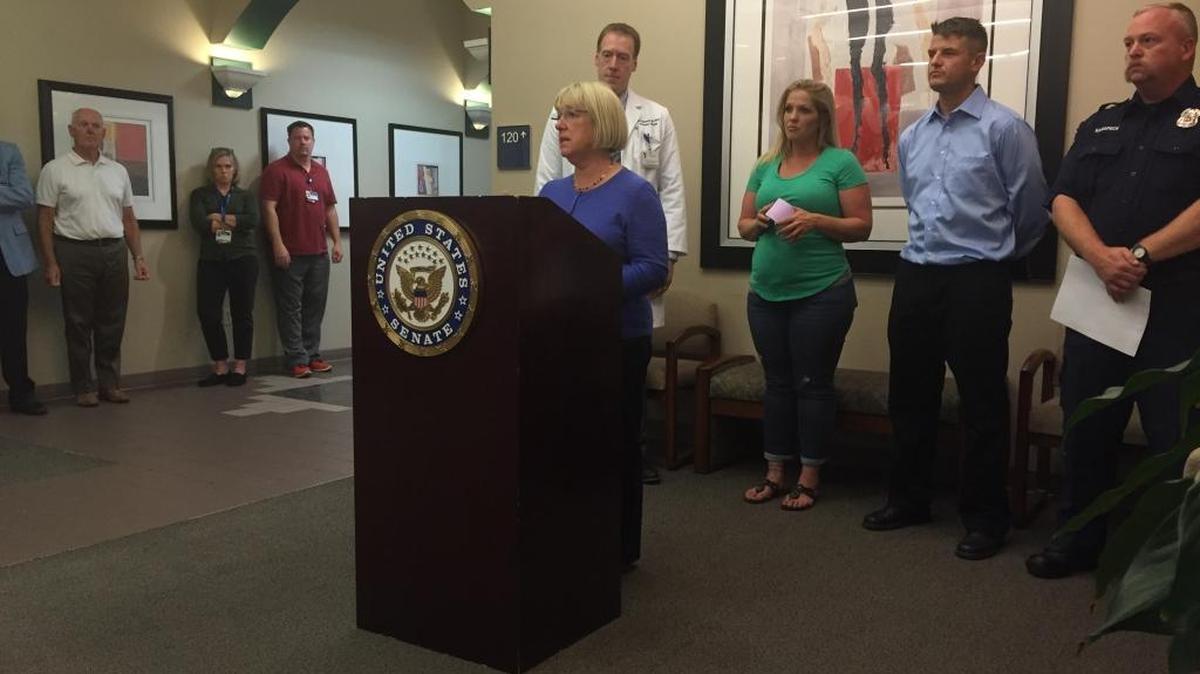 U.S. Sen. Patty Murray, D-Wash., speaks Wednesday at Kadlec Regional Medical Center in Richland about the opioid epidemic and the need for more funding.
