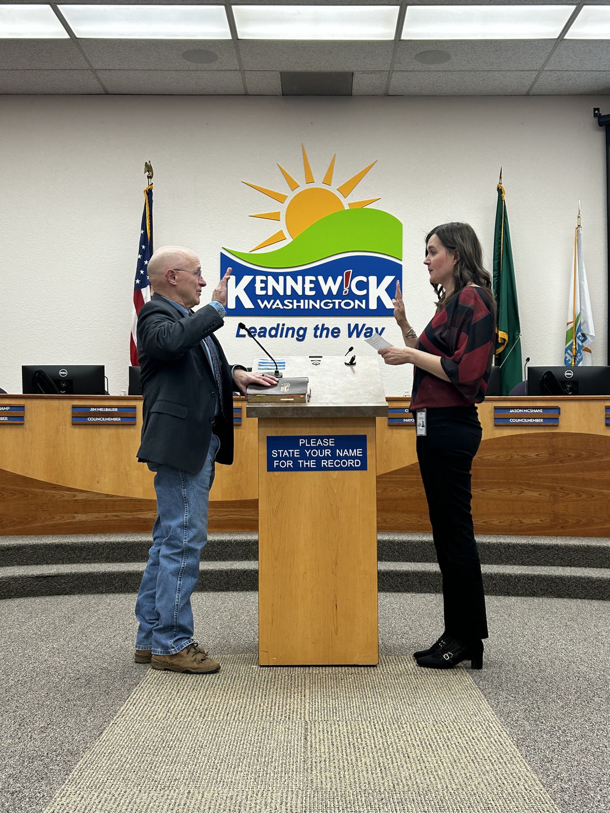 Councilman-elect Brad Klippert takes his oath of office Tuesday night to begin serving his four-year term on the Kennewick City Council. Klippert is a new face to the council, but not a new face to Tri-City residents. He previously represented the area in the Washington Legislature.